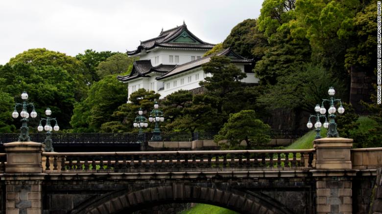 The Imperial Palace stands on April 30, 2019 in Tokyo, Japan. Japan's  Emperor Akihito abdicated April 30 and his eldest son Crown Prince Naruhito will ascend the Chrysanthemum Throne on May 1