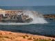 U.S. amphibious hovercraft departs with evacuees from Janzur, west of Tripoli, Libya