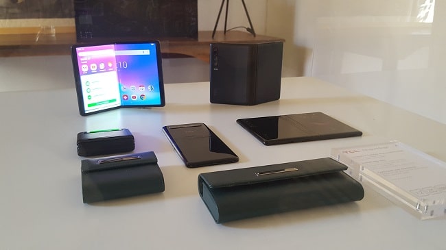 Several of TCL's upcoming foldable devices.