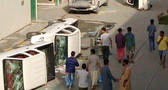 Image showing alleged riots in Qatar