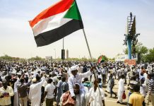 Protesters in the streets of Sudan