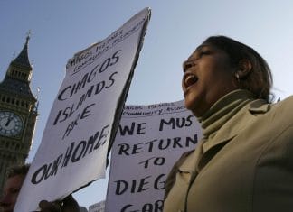 Chagos Islanders demand the right to return to their archipelago, from where they were forcibly removed in the 1960s and ’70s to make way for an American airbase.