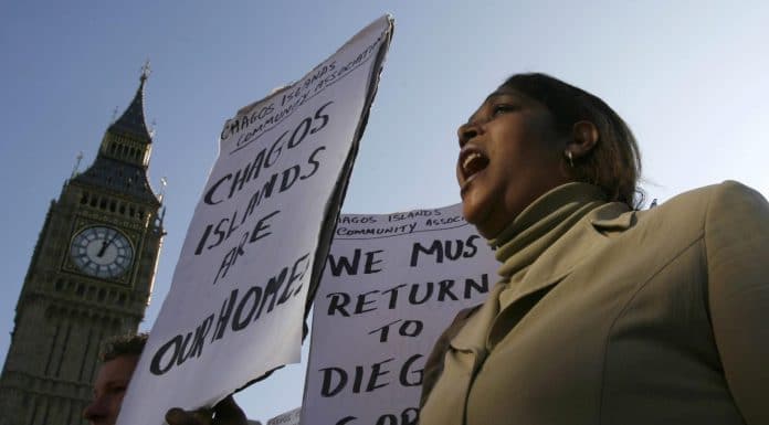 Chagos Islanders demand the right to return to their archipelago, from where they were forcibly removed in the 1960s and ’70s to make way for an American airbase.