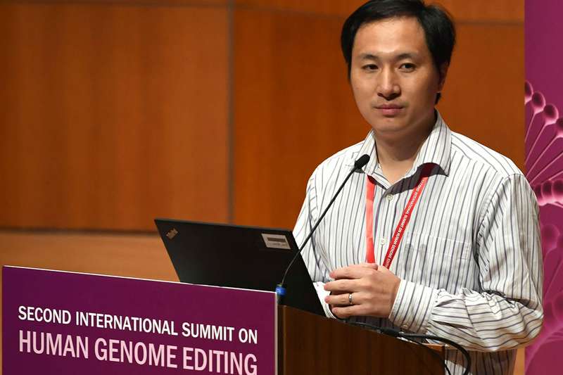 He Jiankui at the Human Genome Editing Conference in Hong Kong