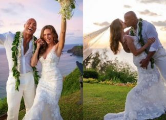The Rock marries Lauren Hashian, a longtime girlfriend