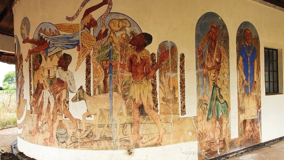 Murals at the Cyrene Mission Chapel, 2022
