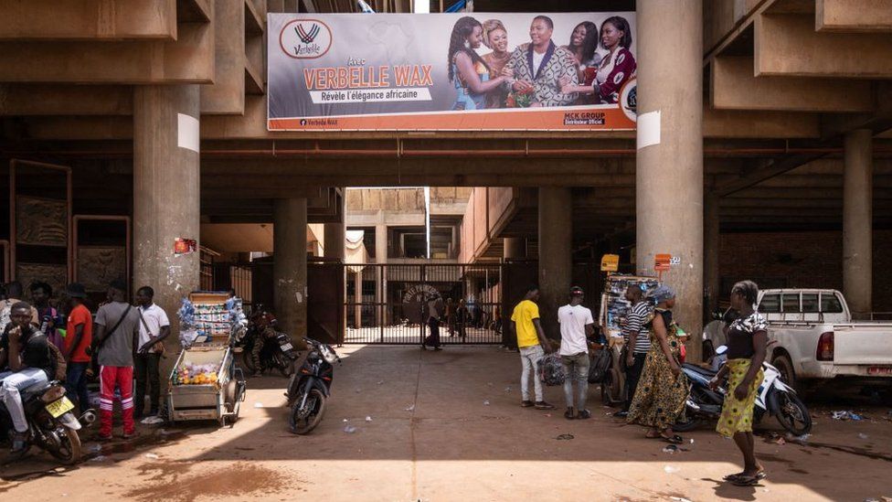 The gates to Ouagadougou's main market on 1 October 2022.