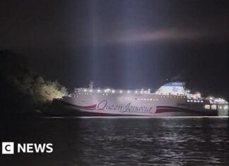 Ferry carrying 267 people runs aground in South Korea