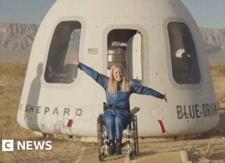 Engineer becomes first wheelchair user to go to space