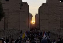 Winter solstice: sunrise aligns with Karnak Temple in Luxor, Egypt