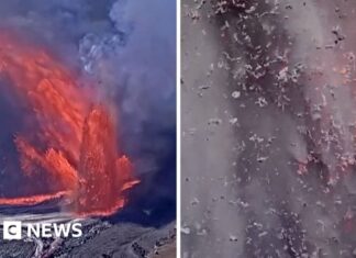 Watch: Moment Hawaii volcano eruption engulfs camera