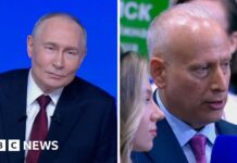 Steve Rosenberg: Was Putin's response to my question about war in Europe an olive branch?