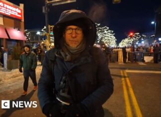 Watch: BBC at protests near scene where Alex Pretti was shot dead