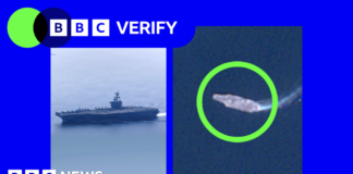 US build-up of warships and fighter jets tracked near Iran