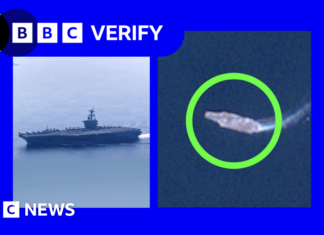 US build-up of warships and fighter jets tracked near Iran