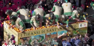 Flying oranges: Italian town celebrates carnival with historic street battle