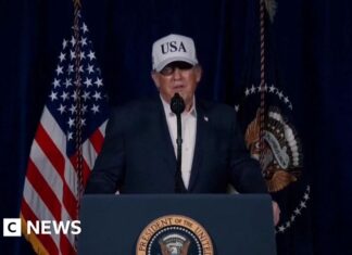 Watch: Trump announces 'major combat operations' in Iran