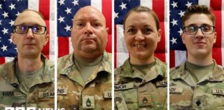 Pentagon identifies four of six US soldiers killed in Iran conflict