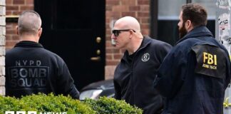 Two men charged with terror offences after homemade bomb thrown outside NYC mayor's home