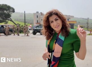 BBC reports from Lebanese border town as residents try to return home