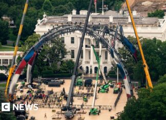 Watch: UFC arena construction begins at White House ahead of fight