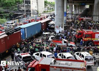 Driver of crashed train tested positive for drugs, Thai police say