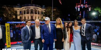 Trump and thousands of others watch UFC fight on White House lawn