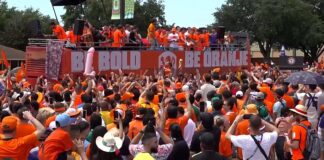 Dutch supporters bring sea of orange to World Cup host city